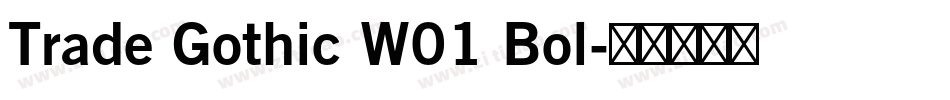 Trade Gothic W01 Bol字体转换
